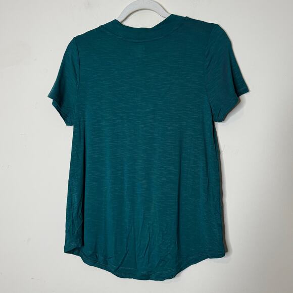 Market & Spruce Women’s Short Sleeve V-Neck Stretch Tee Green NWT Size XS - Picture 4 of 7